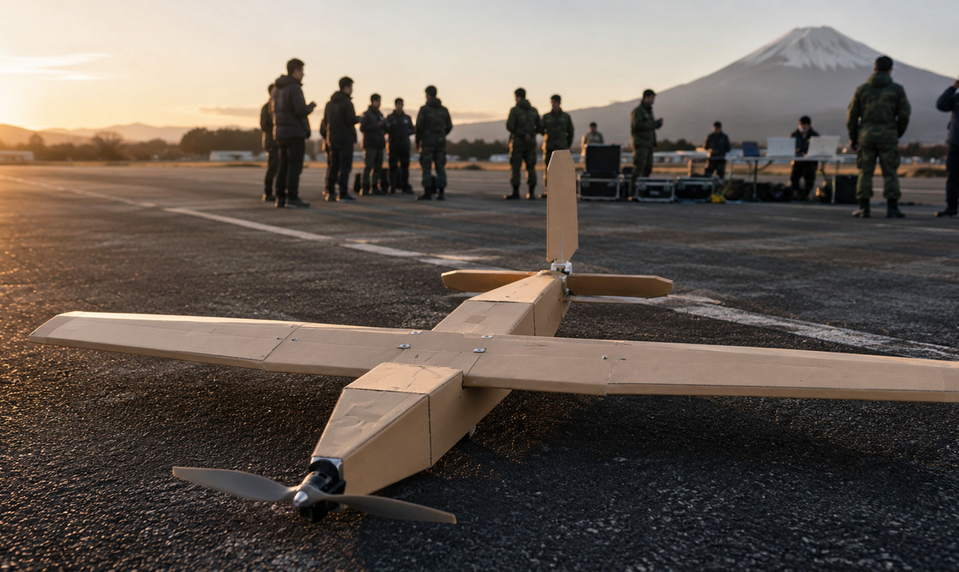 Japonsko má kartónový dron. Armáda ho už testuje