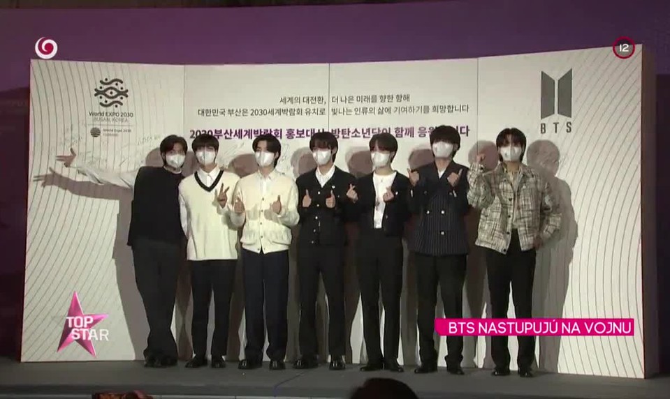 BTS NASTUPUJÚ NA VOJNU