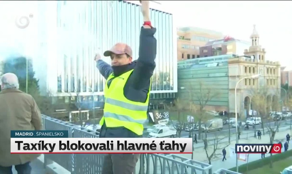 Taxíky blokovali hlavné ťahy