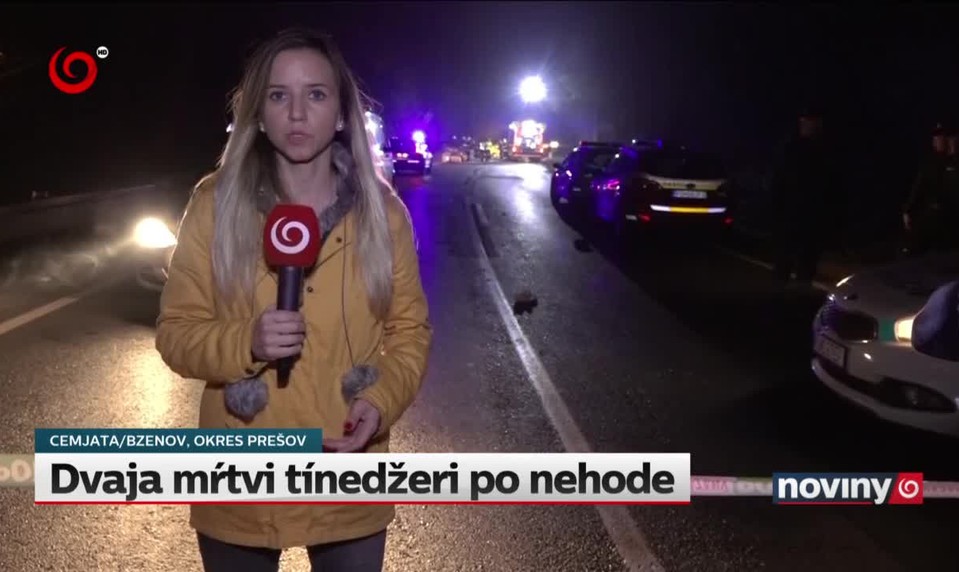 Dvaja mŕtvi tínedžeri po nehode