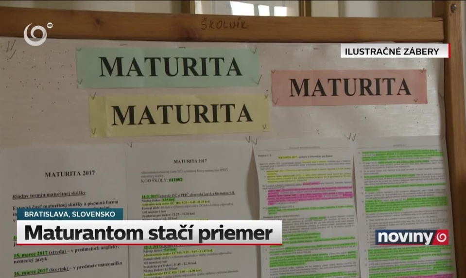 Maturantom stačí priemer