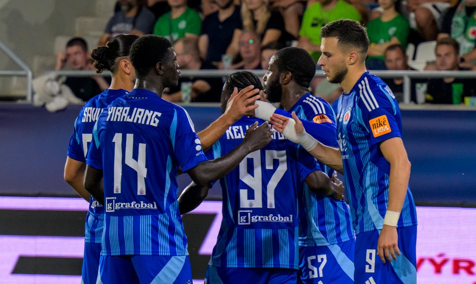 Slovan zdolal Podbrezovú 4:1. Víťazstvom sa naladil na Ligu majstrov