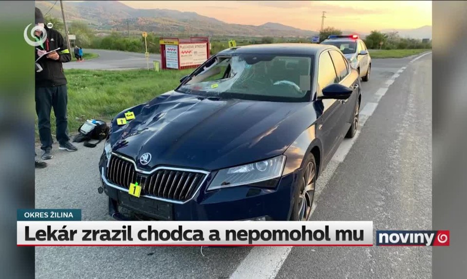 Lekár zrazil chodca a nepomohol mu