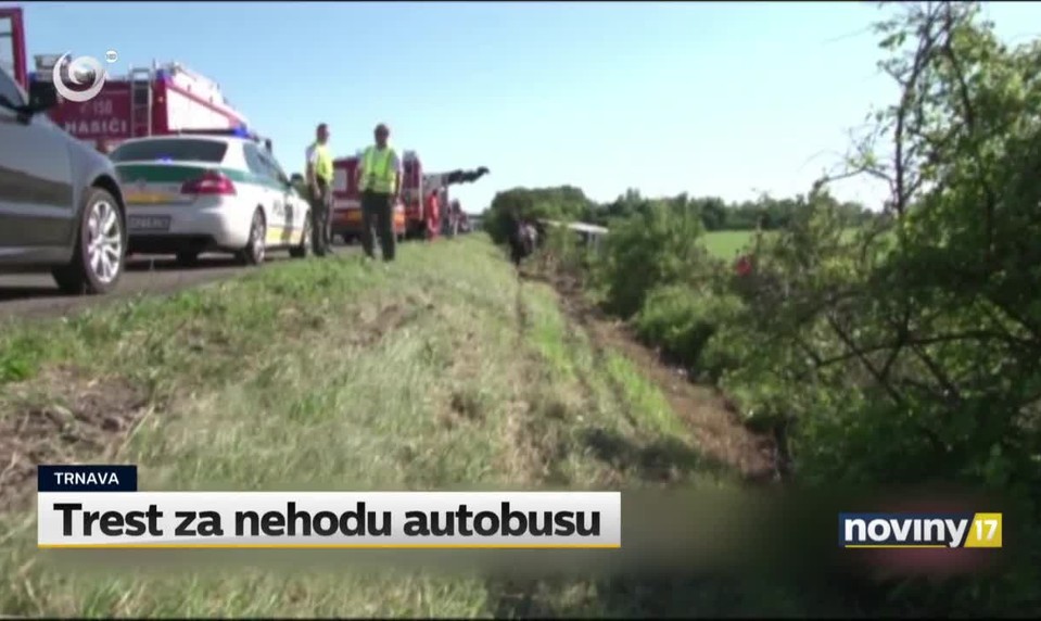 Trest za nehodu autobusu
