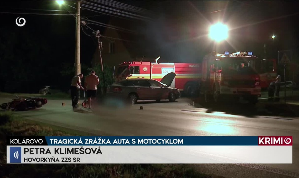 TRAGICKÁ ZRÁŽKA AUTA S MOTOCYKLOM