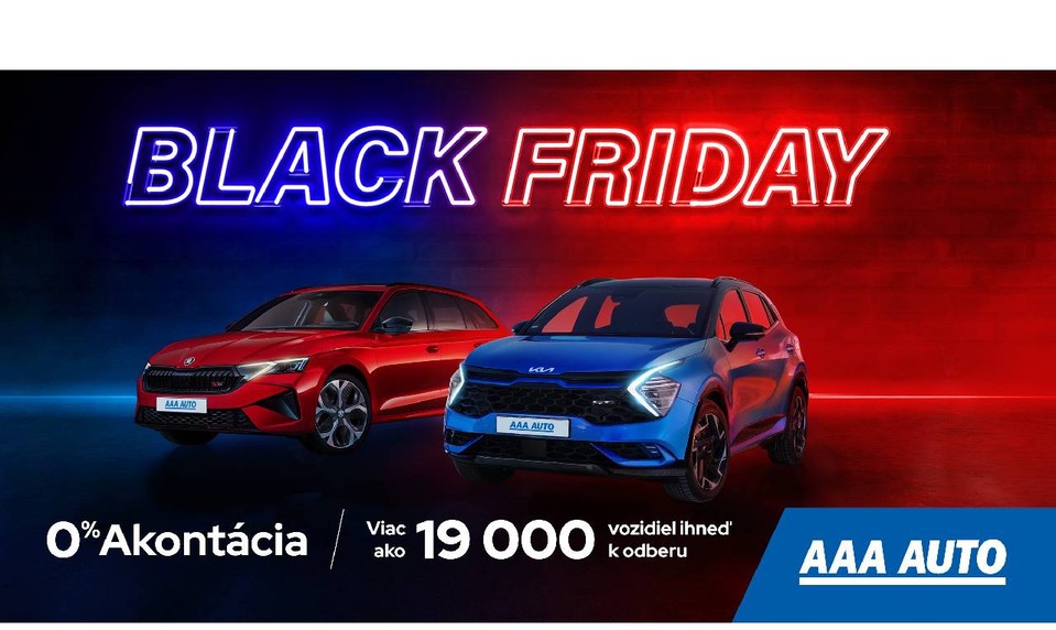 Black Friday: AAA AUTO zlacnilo 1 400 áut, zákazníci ušetria 1,2 milióna eur