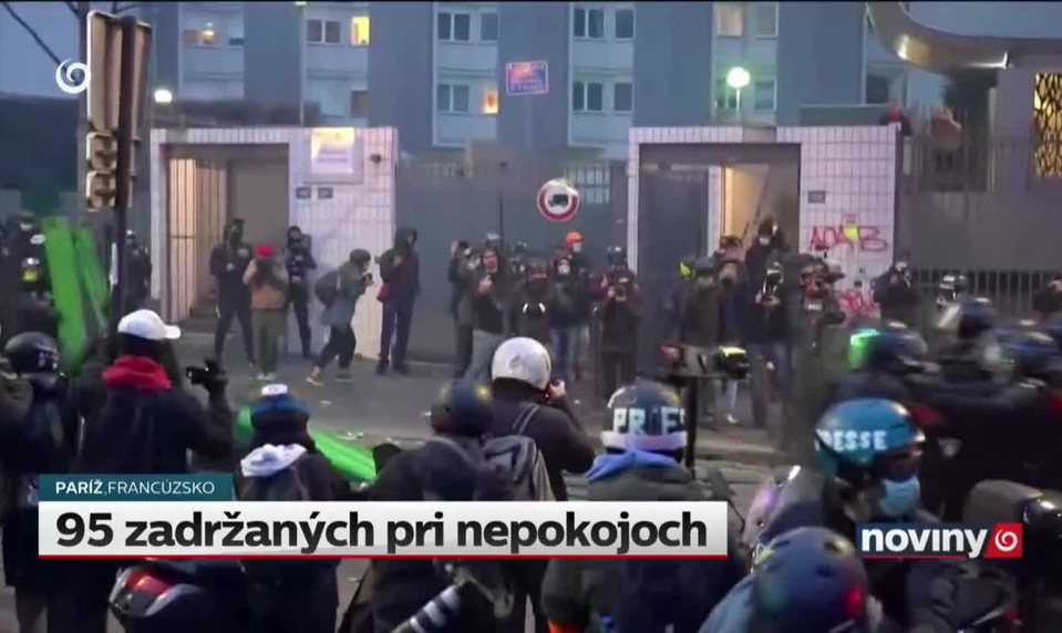 95 zadržaných pri nepokojoch