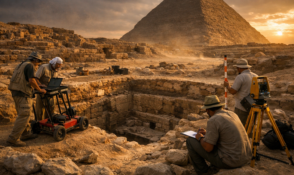 V Gíze objavili skrytú štruktúru. Vedci skúmajú, čo znamená