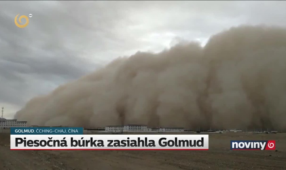 Piesočná búrka zasiahla Golmud