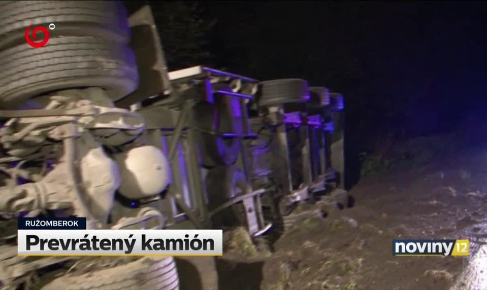 Prevrátený kamión