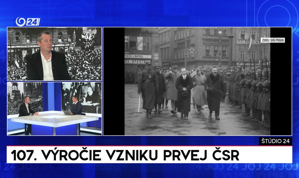 Štúdio 24: Historik o 107. výročí vzniku prvej ČSR