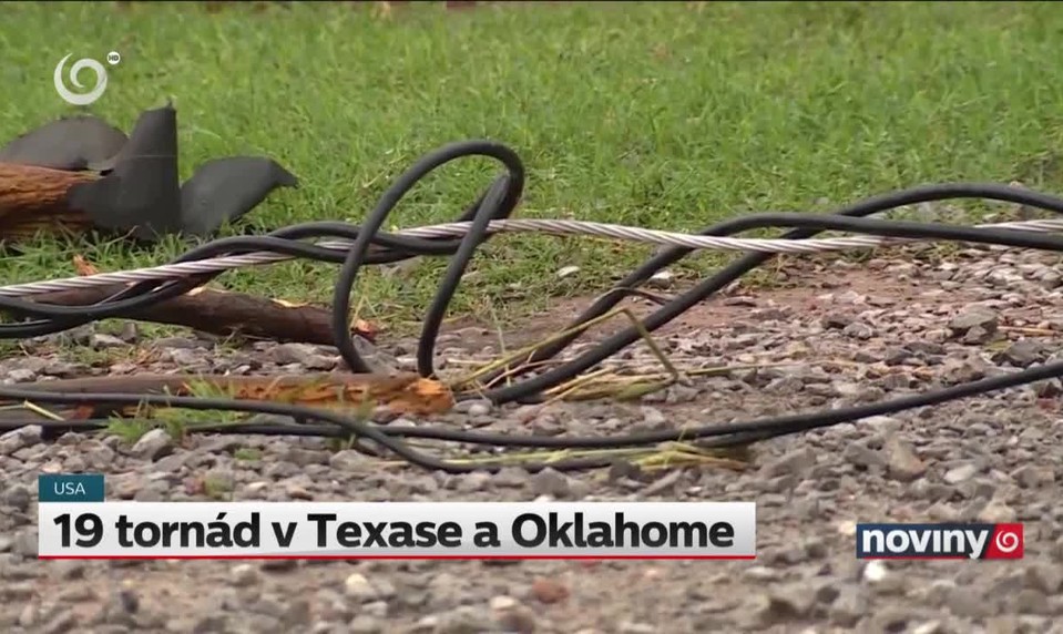 19 tornád v Texase a Oklahome
