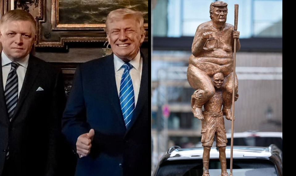 Fico kritizuje satirickú sochu Trumpa v Európskom parlamente. Hovorí o úpadku celej EÚ