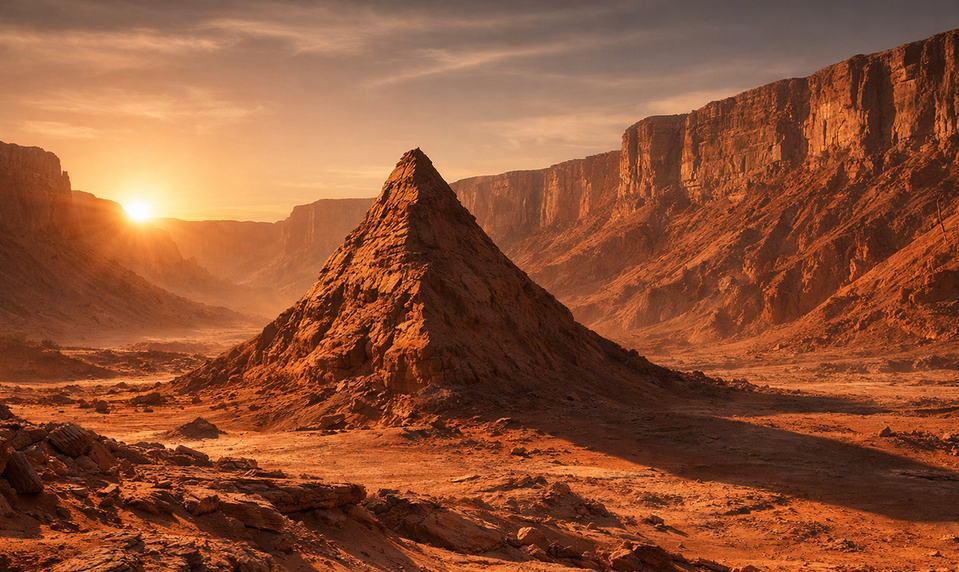 Na Marse sa objavila pyramída: Vedci hovoria niečo iné