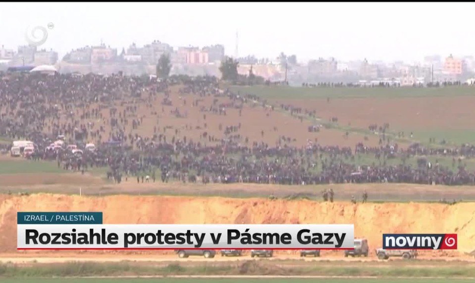Rozsiahle protesty v Pásme Gazy