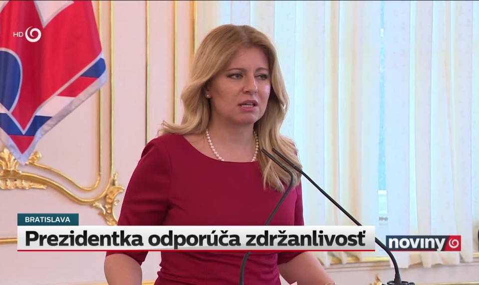 Prezidentka odporúča zdržanlivosť