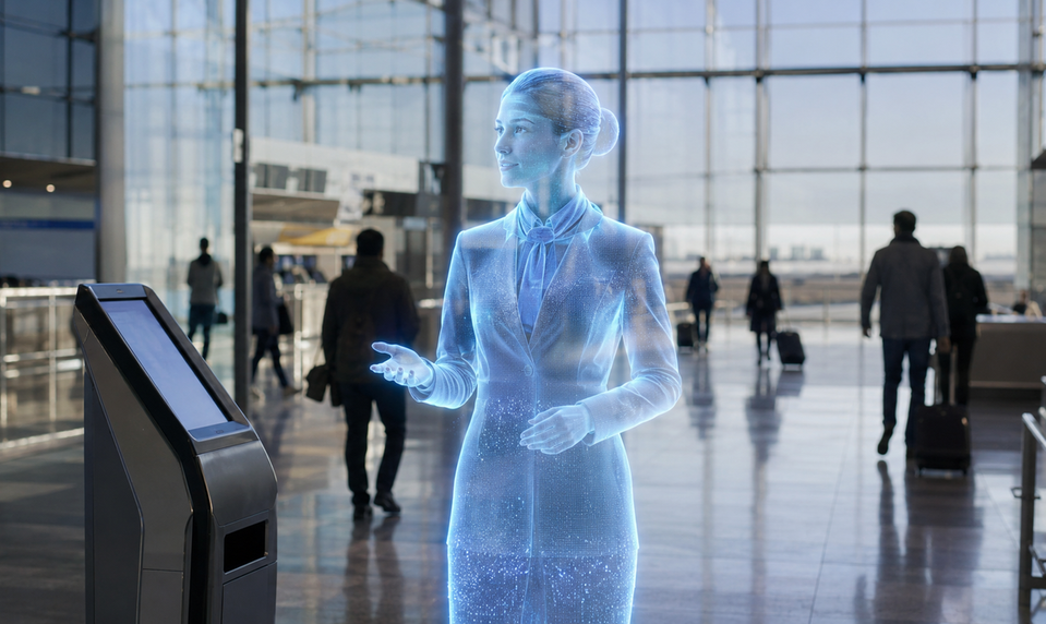 AI hologram radí cestujúcim. Letiská skúšajú zmenu