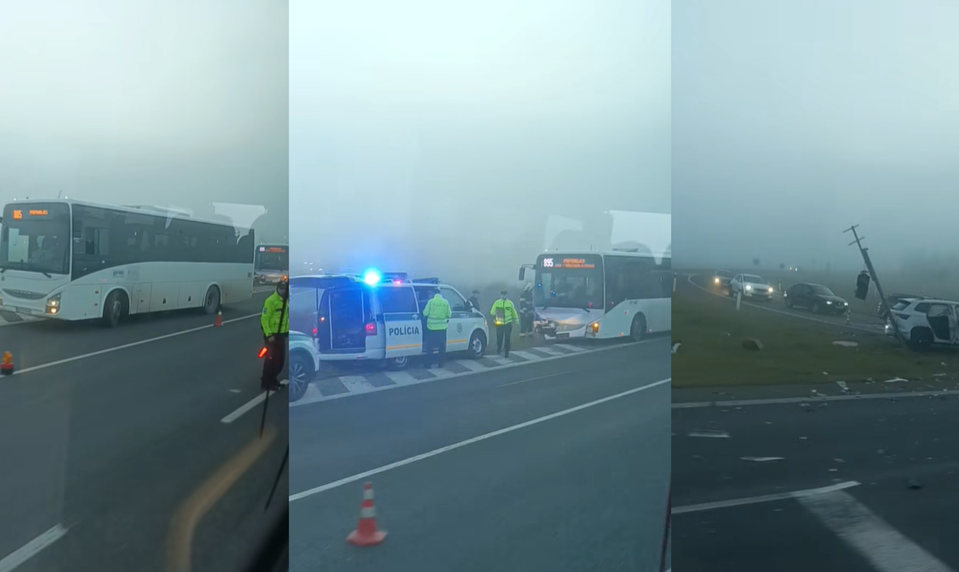 Zrážka autobusu s osobným autom si vyžiadala sedem zranených