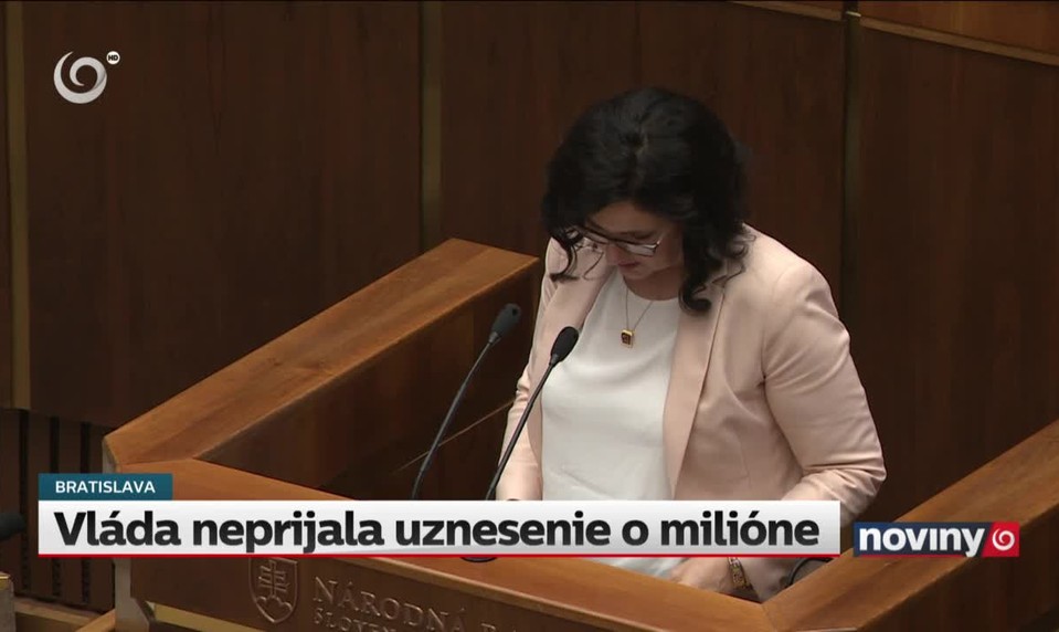 Vláda neprijala uznesenie o milióne