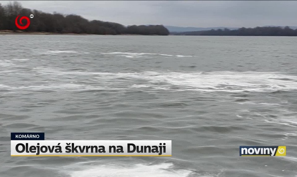 Olejová škvrna na Dunaji