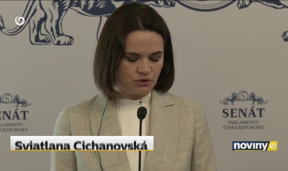 Cichanovská v Prahe