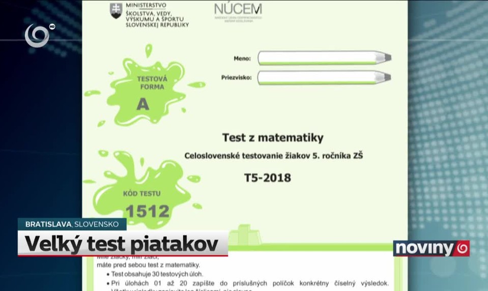 Veľký test piatakov
