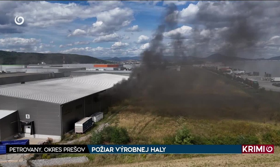 POŽIAR VÝROBNEJ HALY
