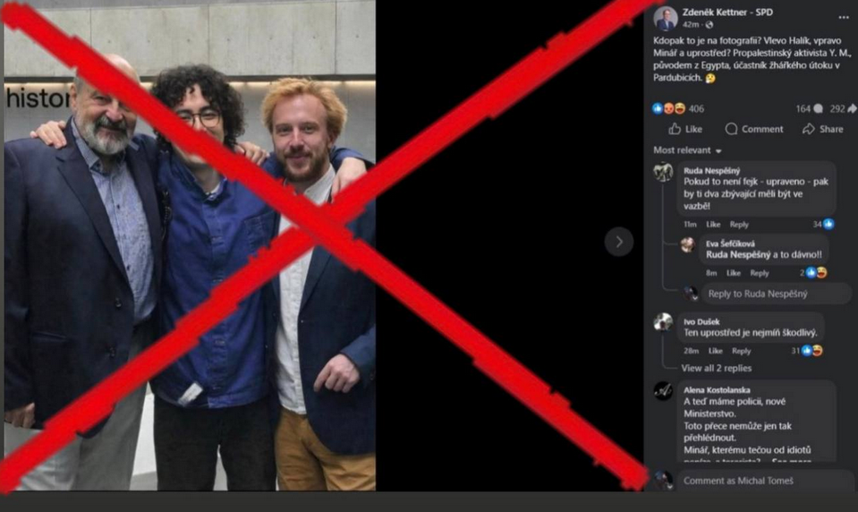 Polícia rieši falošnú fotografiu s mužom obvineným z terorizmu. Zdieľal ju námestník ministra školstva.