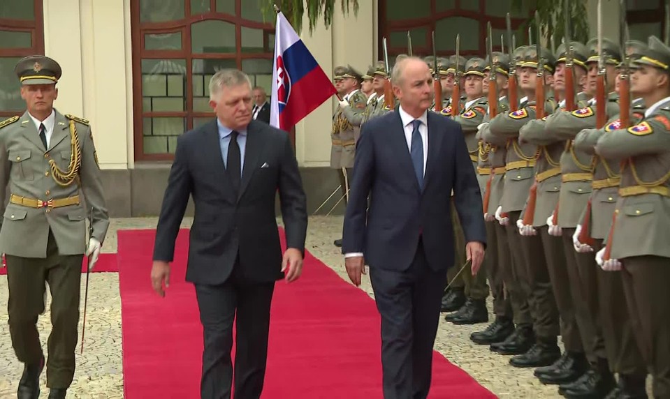 Privítanie írskeho premiéra Martina na Slovensku