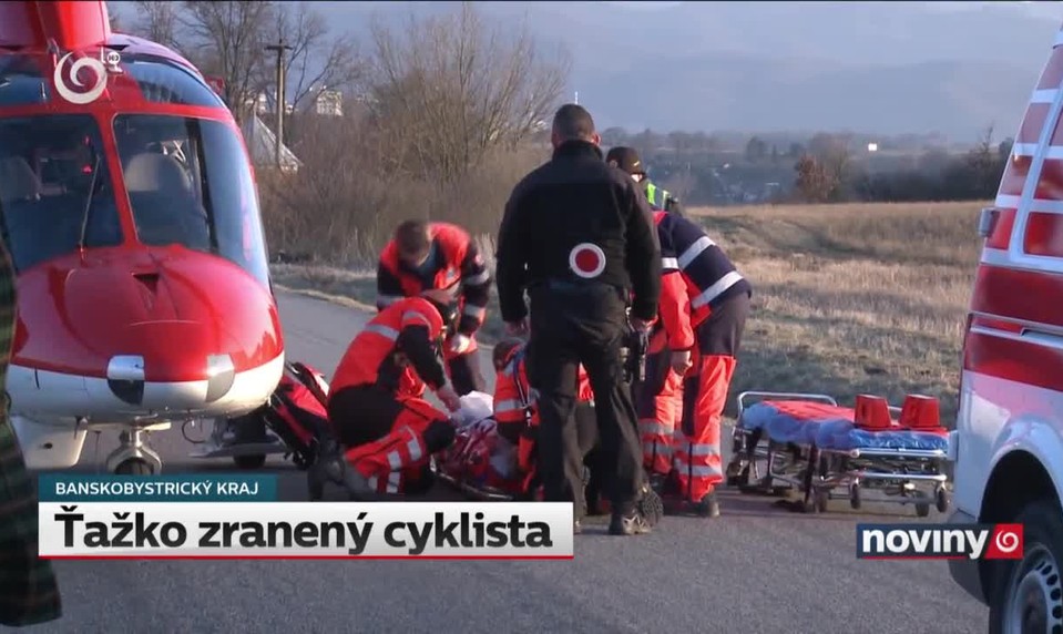 Ťažko zranený cyklista