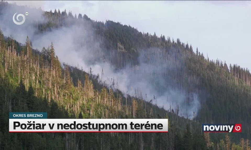 Požiar v nedostupnom teréne