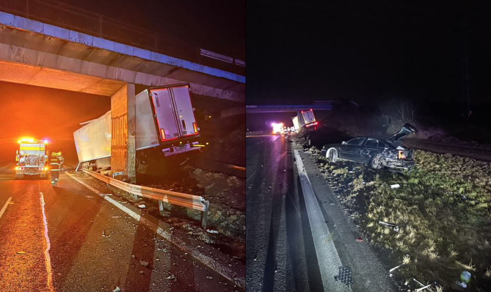 Nehoda nákladného a osobného auta obmedzila dopravu na D1 v smere do Bratislavy