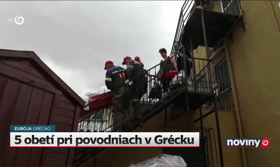 5 obetí pri povodniach v Grécku