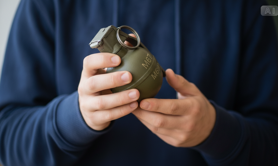 Mladík (14) sa mal v škole vyhrážať smrťou s atrapou granátu
