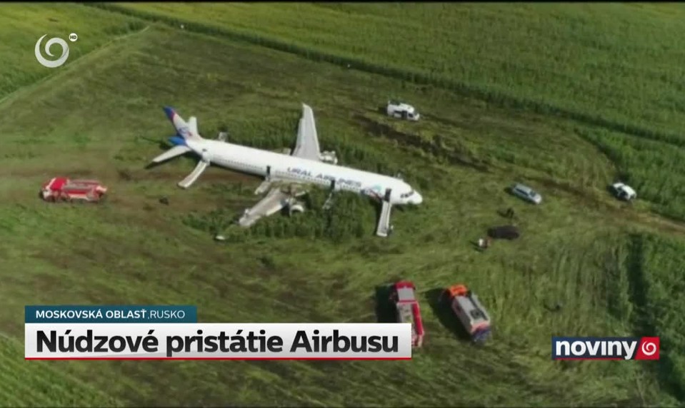 Núdzové pristátie Airbusu
