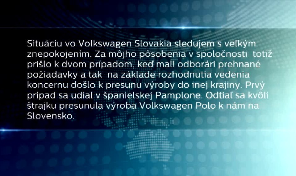 Vo Volkswagene už ohlásili štrajk. Fico ho pokladá za opodstatnený