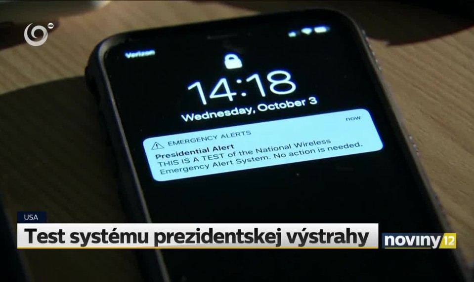 Test systému prezidentskej výstrahy