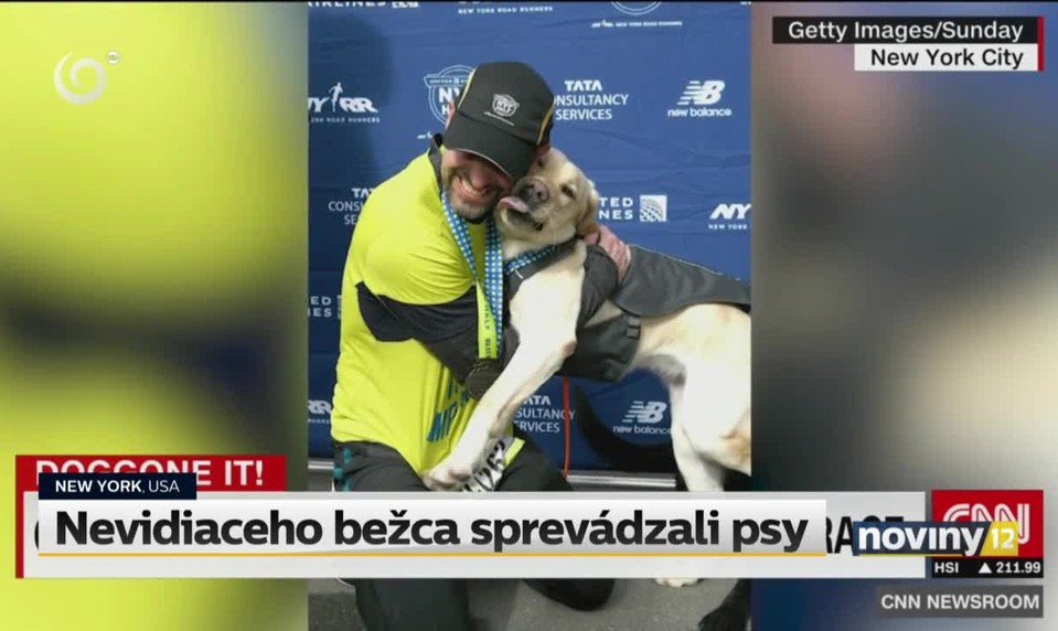 Nevidiaceho bežca sprevádzali psy
