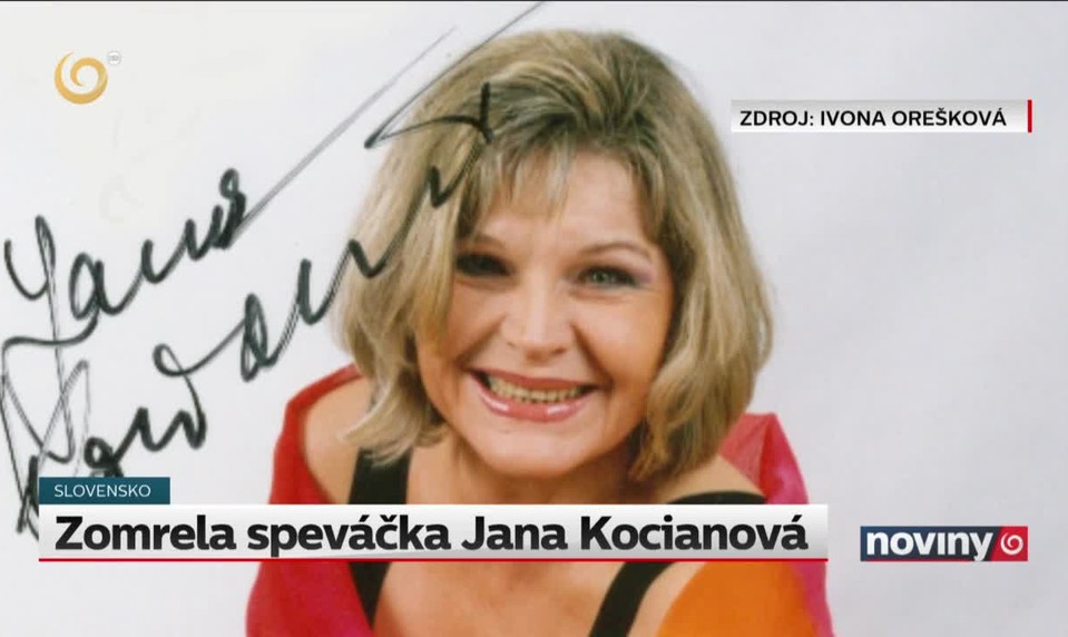 Zomrela speváčka Jana Kocianová