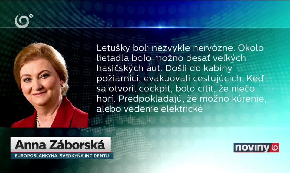 Hasiči na palube lietadla