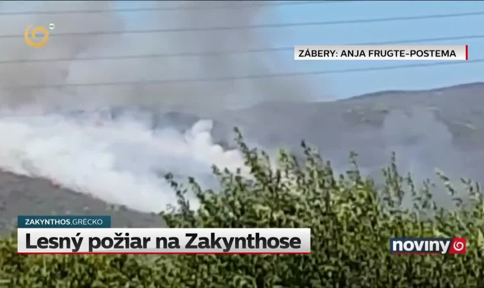 Lesný požiar na Zakynthose