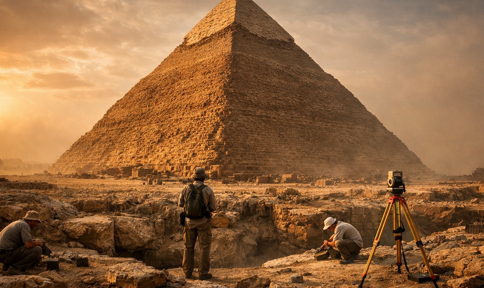 Nové detaily o gigantickom objekte pod pyramídami v Egypte
