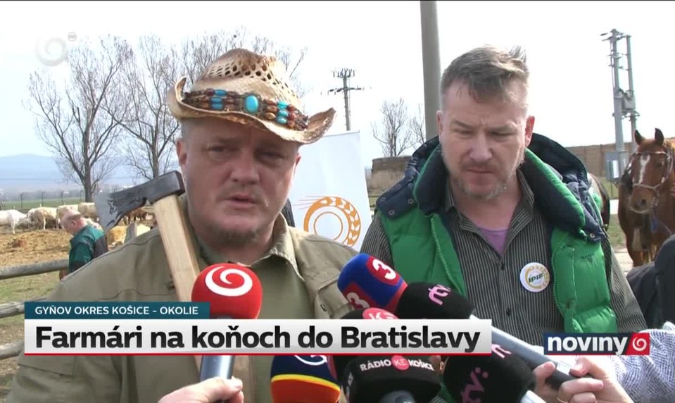 Farmári na koňoch do Bratislavy