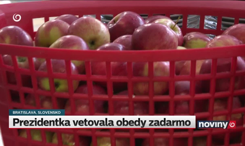 Prezidentka vetovala obedy zadarmo