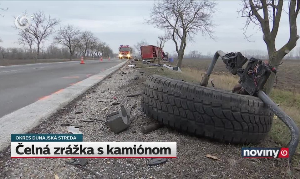Čelná zrážka s kamiónom