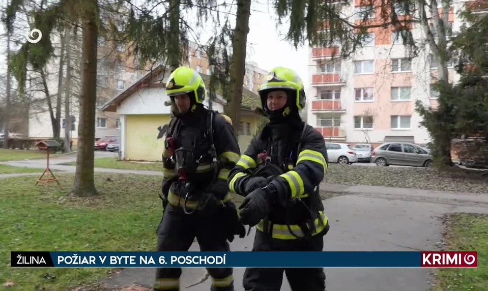 POŽIAR V BYTE NA 6. POSCHODÍ