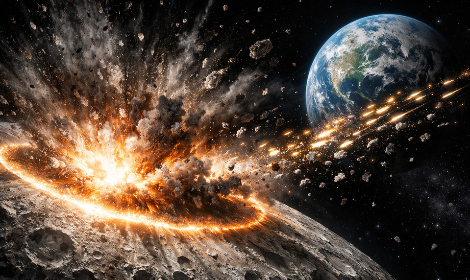 Asteroid môže zasiahnuť Mesiac silou 500 atómových bômb
