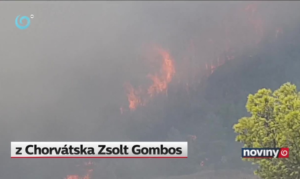 Požiar pri meste Omiš