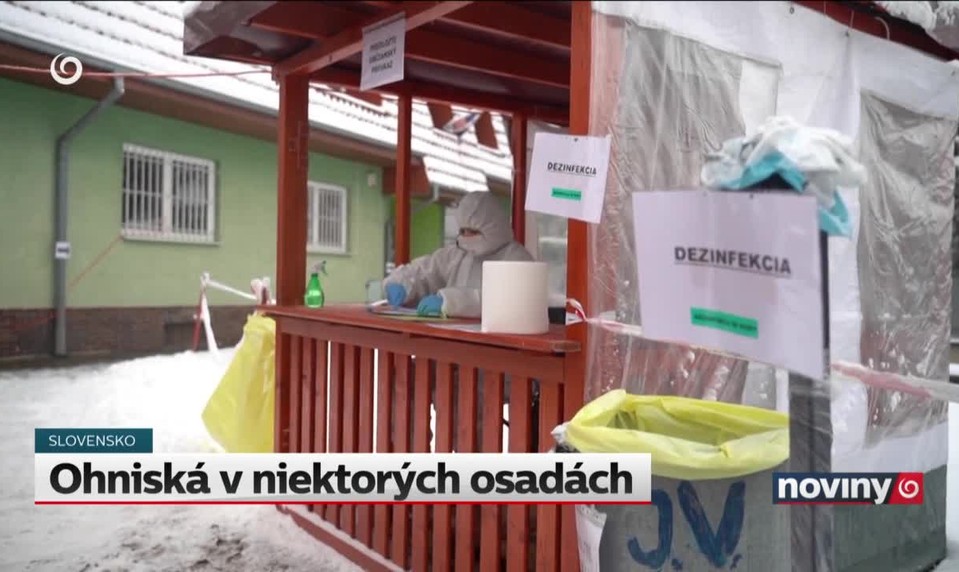 Ohniská v niektorých osadách