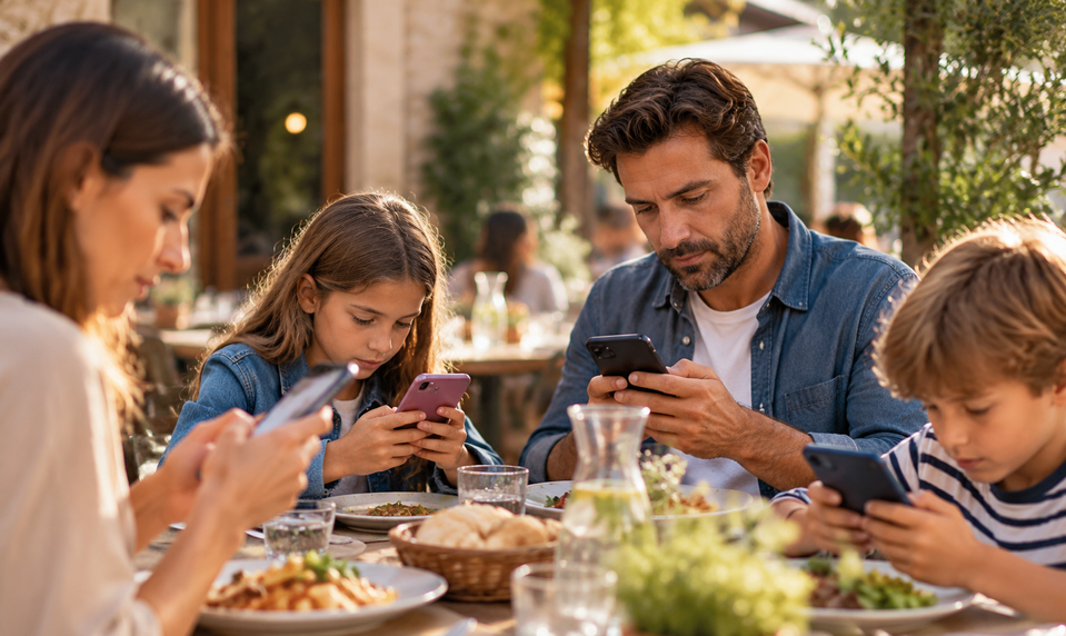 Žiadne telefóny a tablety pri jedle! 15 reštaurácií zaviedlo zákaz pre rodiny